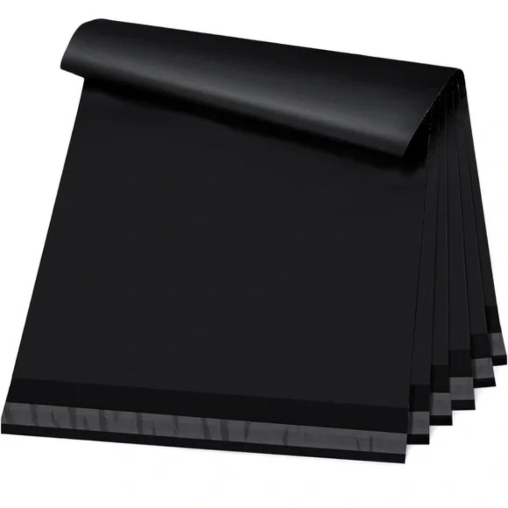 50 New 14 x 19" POLY MAILERS Black Solid XL Self Adhesive High Quality